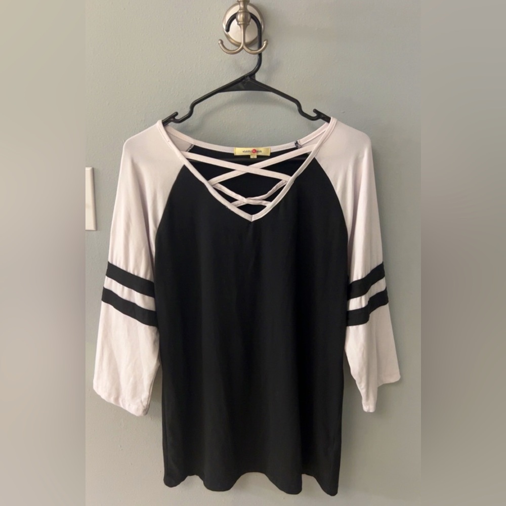 Wishful Park Black and White Top